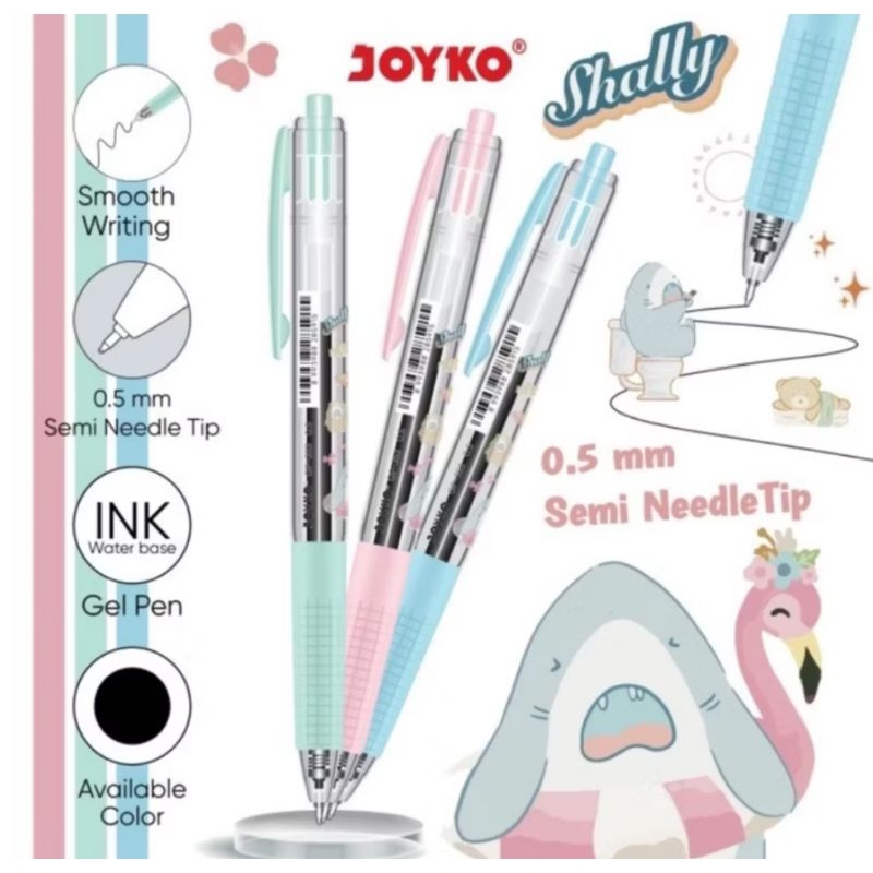 

Pulpen Gel Joyko Gp-353 Shally 0.5mm (1pak/12pcs )