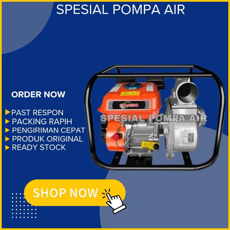 Pompa air sawah pompa Alkon water Pum SANSO WP100 Pompa air irigasi Alkon