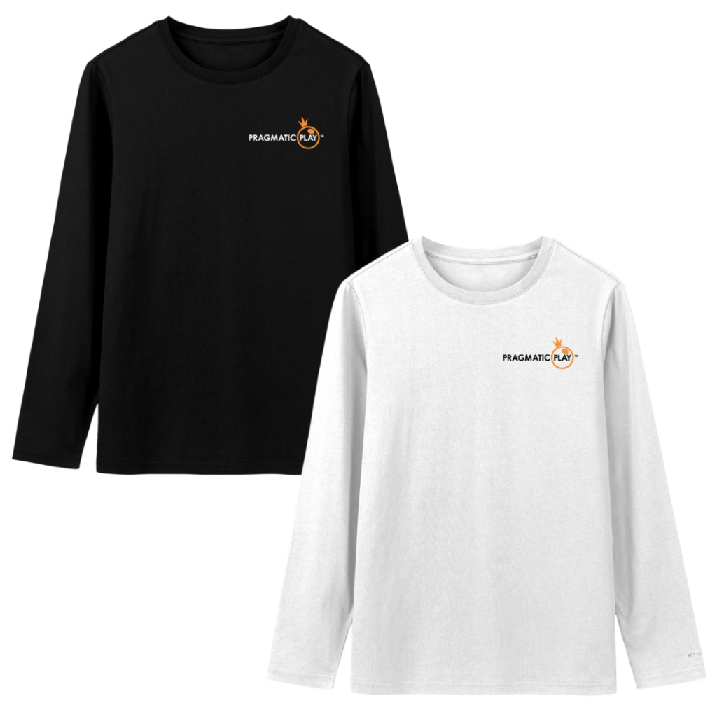 Kaos Game Slot Pragmatic Play Pria Wanita Unisex Lengan Panjang Cotton Combed 30s