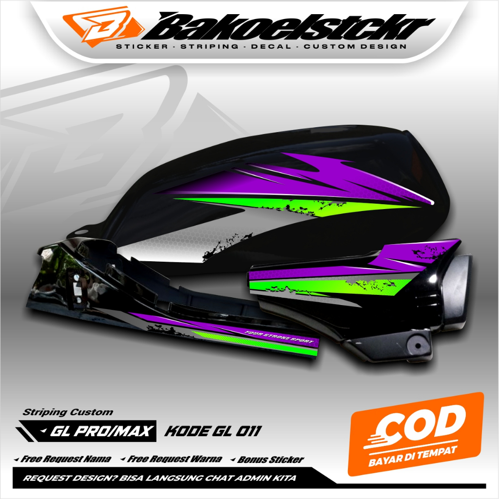STRIPING GL PRO/MAX CUSTOM - DECAL STRIPING GL PRO CUSTOM VARIASI - STRIPING GL HOLOGRAM - GL KODE 0