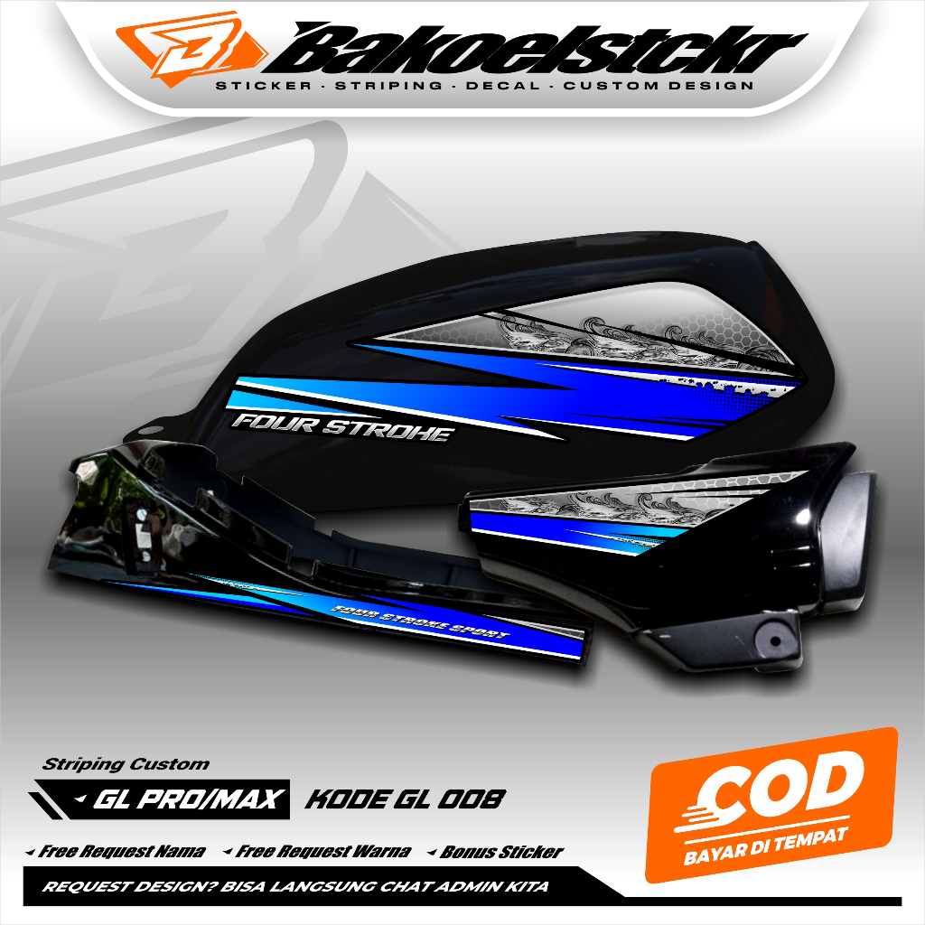 STRIPING GL PRO/MAX CUSTOM - DECAL STRIPING GL PRO CUSTOM - STRIPING GL HOLOGRAM - GL KODE 008