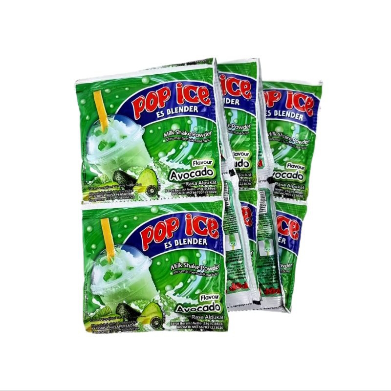 

Pop Ice Milk Shake Powder - Rasa Avocado (1 renceng/10 sachet)