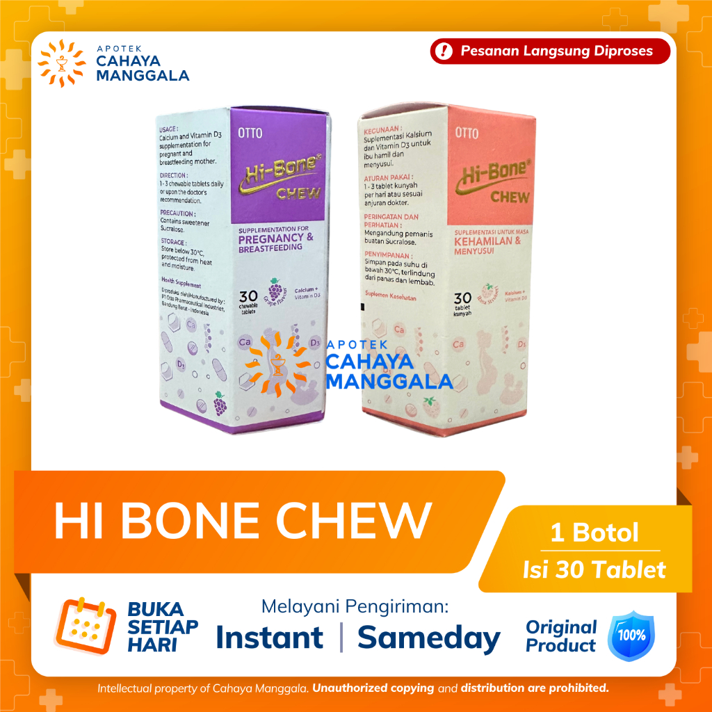 HI BONE CHEW SUPLEMEN IBU HAMIL DAN MENYUSUI @ 30 TABLET KUNYAH