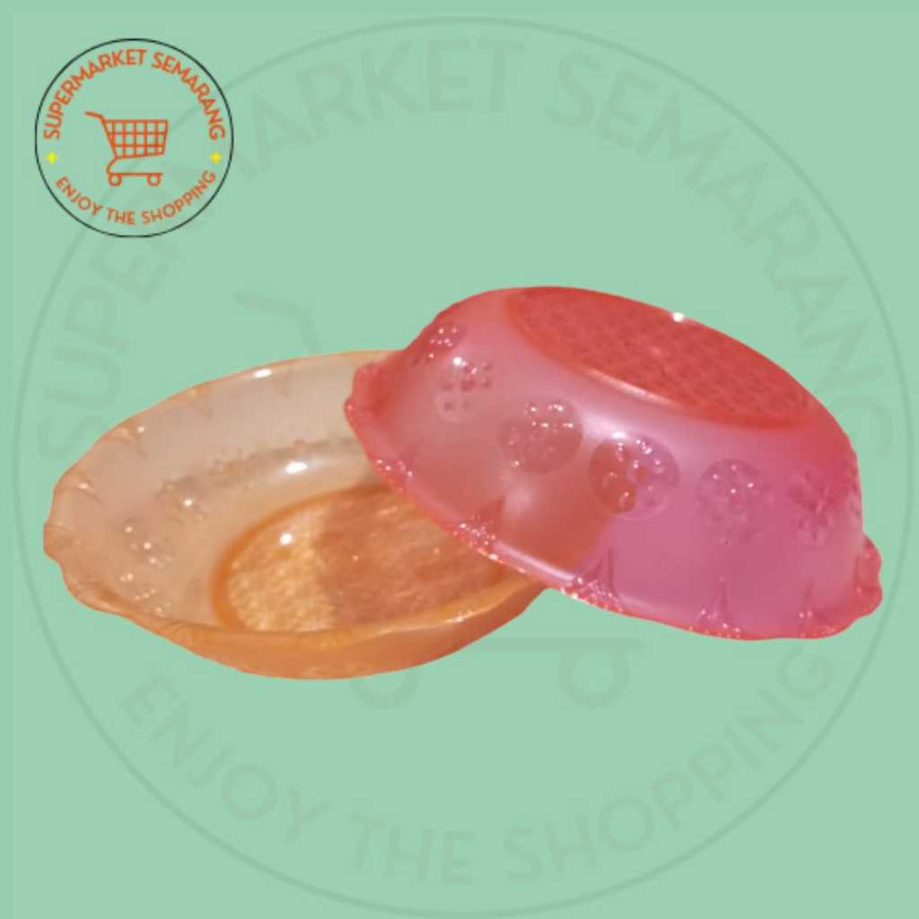 (08) Mangkok Plastik Besar Cristal Warna Bening / Mangkuk Plastik