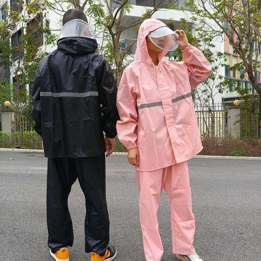 TIANMALLS Mantel Hujan Pria wanita Jas hujan fearless Red celana jas hujan waterproof Motorcycle YY