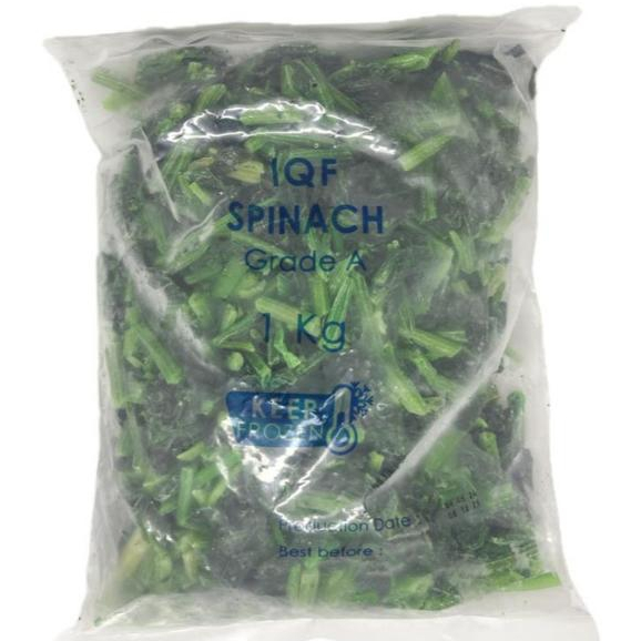 

Frozen spinach / bayam beku IMPORT 1 Kg