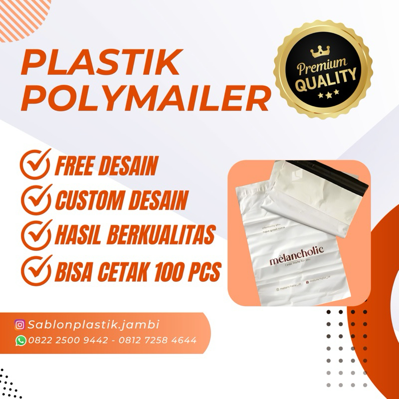 

PLASTIK POLYMAILER CUSTOM FREE DESIGN UKURAN 38 x 52 BEST SELLER