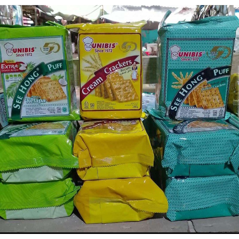 

Snack Malkist Unibis See Hong Crakers Cream Kelapa