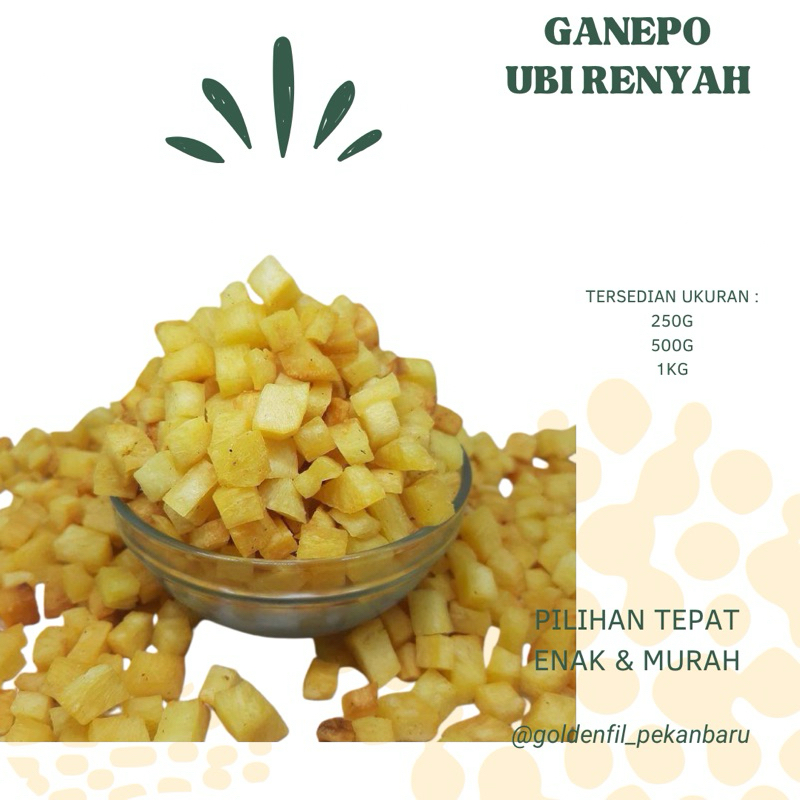 

Kerupuk ubi Ganepo renyah 250g - 1kg