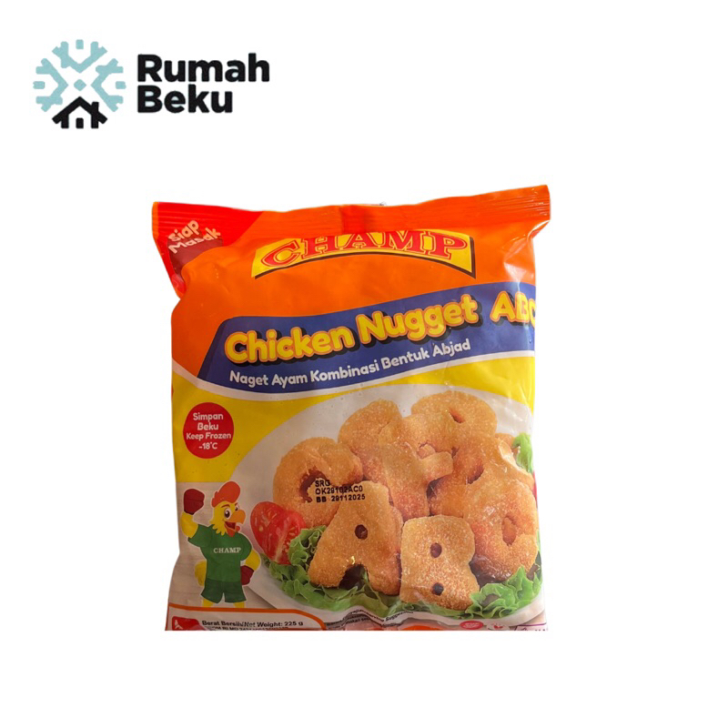 

CHAMP CHICKEN NUGGET BENTUK ABC 225GR