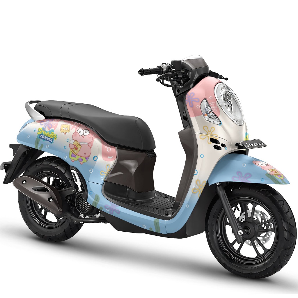 Stiker SCoopy 2025 Full Body Decal Scoopy FI 2012-2016 | 2017-2019 | 2020-2024 Patrick Spongebob