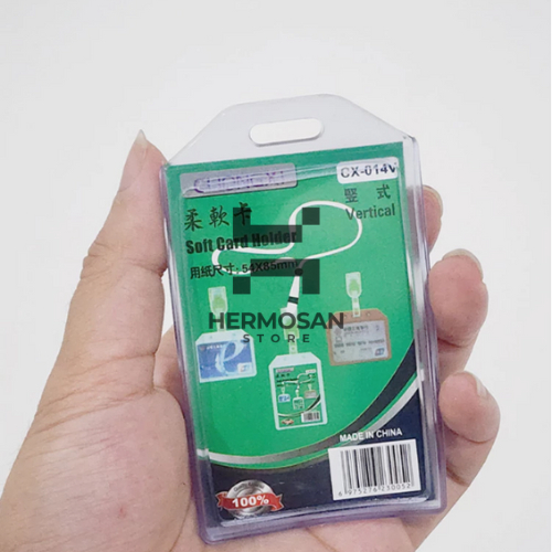 

Casing Cover Case Holder Tempat Id Card Name Tag Kartu Identitas Warna Potrait 1 Slot