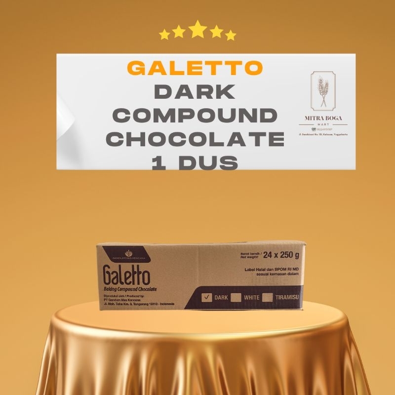 

Galetto Dark Compound Chocolate 1 Dus isi 24Pcs | 250GR |