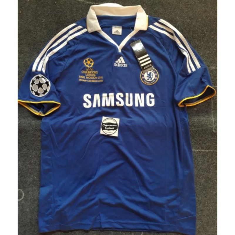 BAJU JERSEY CHELSEA  RETRO 2008 2009 08 09 2010 2011 10 11 Blokecore home final moscow full nameset
