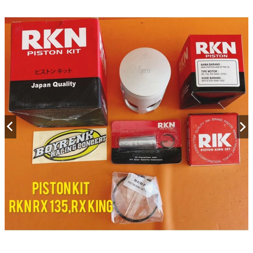PISTON KIT RX 135 I RX KING  OVZ STD  s/d   300 RKN  -   BOYRENK RACING OLSHOP