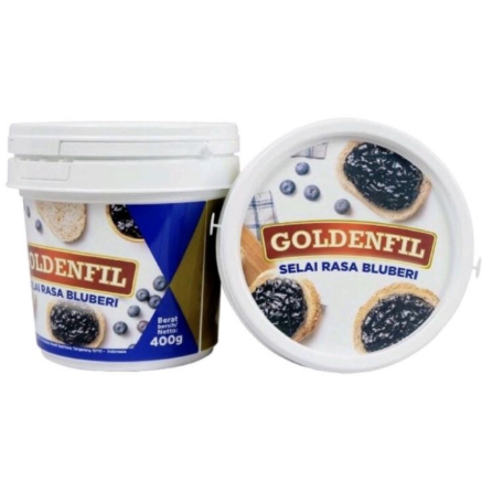 

GOLDENFIL SELAI BLUEBERRY 1KG, BS UNTUK ISIAN, TOPPING DLL