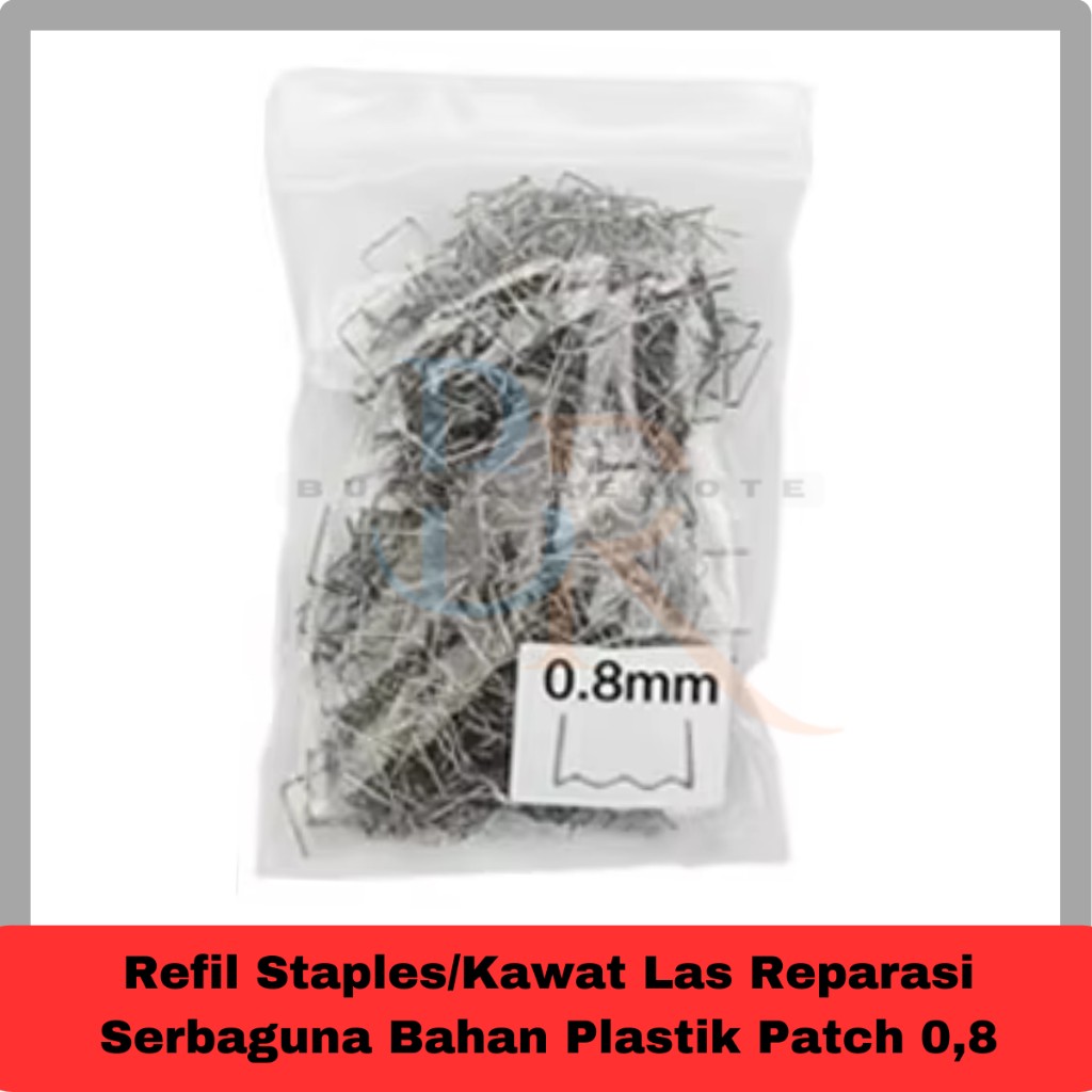 

Refil Staples/Kawat Las Reparasi Serbaguna Bahan Plastik Patch 0,8 Bentuk W 500PCS