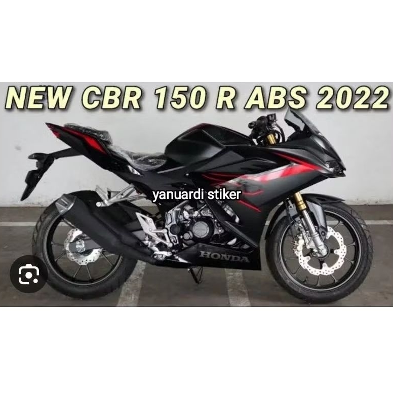 STRIPING STIKER LIST STANDAR MOTOR HONDA CBR 150 R TAHUN 2021 2022 HITAM DOP CBR150R DOMINATOR MATTE