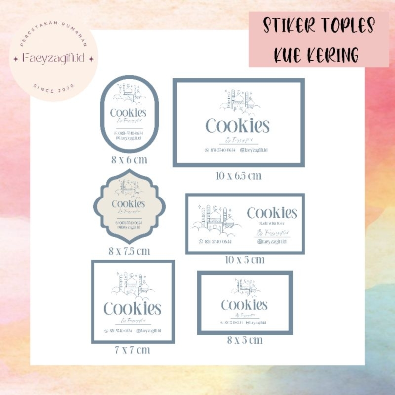 

(1 HARI SELESAI) STIKER TOPLES KUE KERING LEBARAN AESTHETIC/ STIKER TOPLES LEBARAN