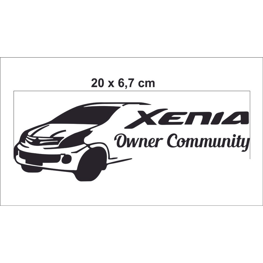 stiker cutting mobil kaca belakang xenia