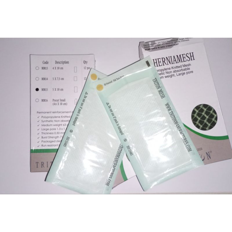 Triton T-Hernia Mesh 5cm X 10cm - Per Pcs