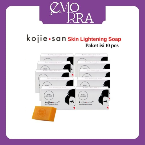 Paket ISI 10 ORIGINAL Kojie San Skin Lightening Soap 65gr (Kojie Acid Soap)