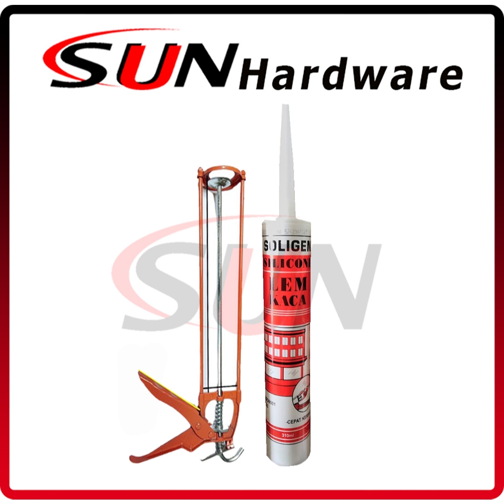 

HJK Paket 1 Set Lem Kaca Sealent Silicone Clear Bening Putih Hitam Coklat Alumunium Aquarium