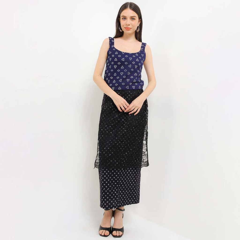 Rianty Batik Premium Wanita Estri Collection Setelan Set Inner Blouse Cardigan Rok Yolla