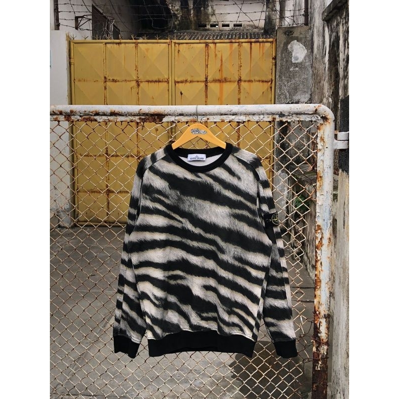 Crewneck Stone Island Camo Tiger