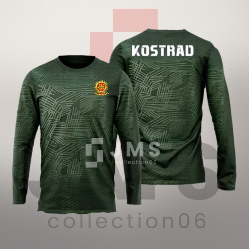 kaos dryfit KOSTRAD lengan panjang / kaos KOSTRAD bahan dryfit emboss/ baju kaos lengan panjang KOST