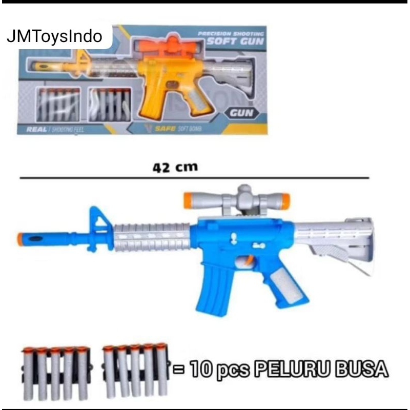 mainan pistolan tembakan peluru busa/ mainananak tembak tembakan