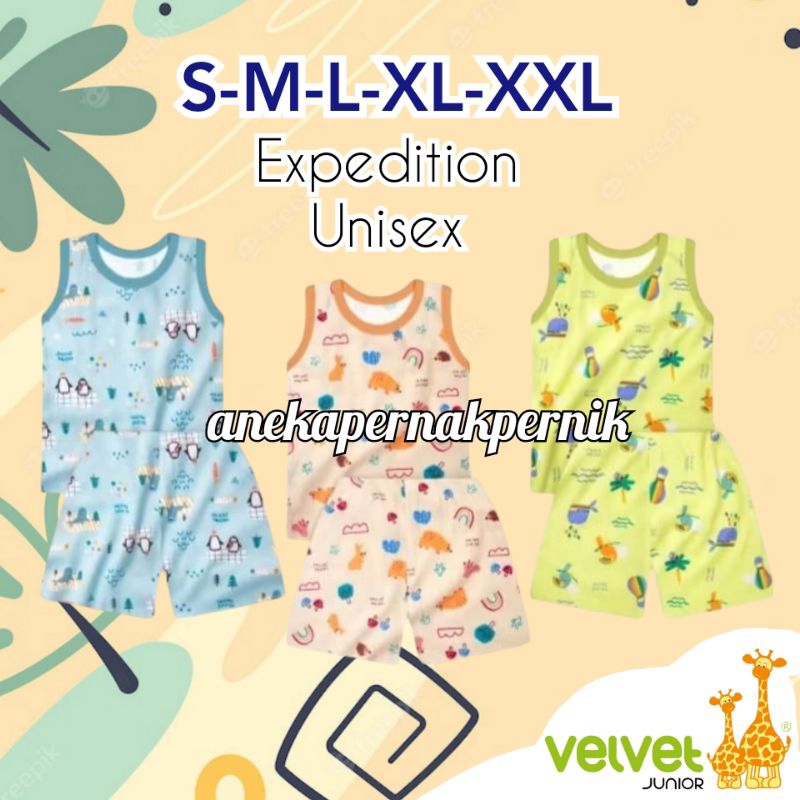 Velvet Junior 3 Setel Setelan Singlet