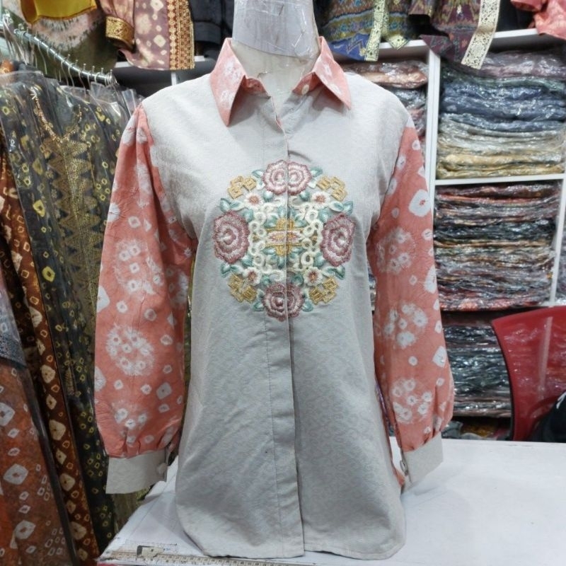 ATASAN WANITA BLUS WANITA BATIK JUMPUTAN PALEMBANG | BORDIR