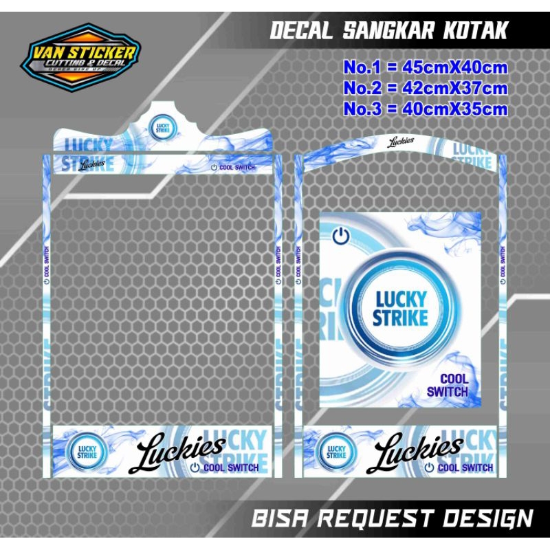 decal sangkar lucky strike