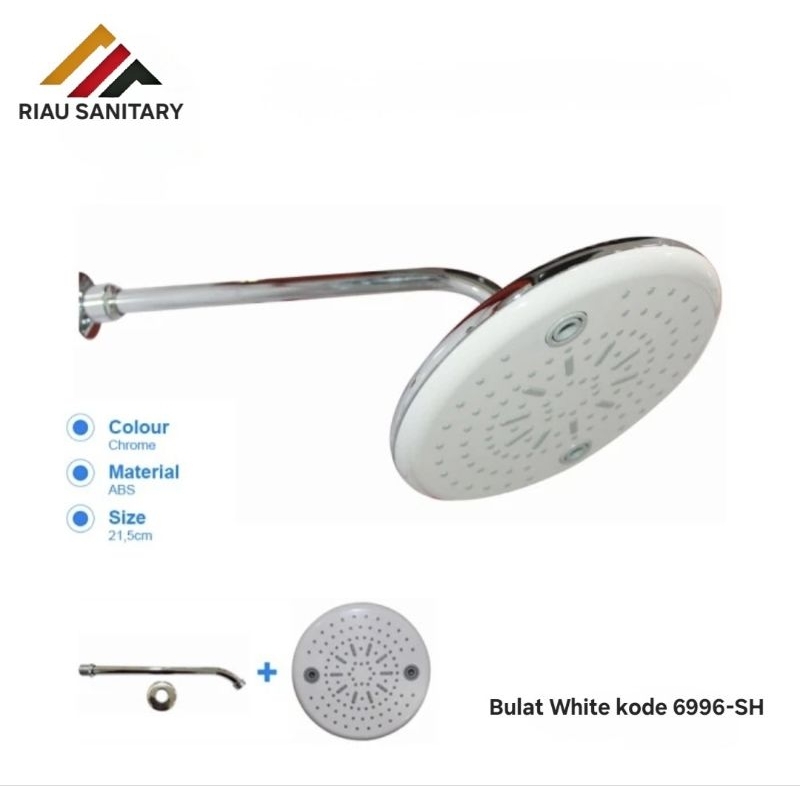 EIXO bufalo black head wall shower set kepala pancuran hitam - shower tahan 8" buffalo black