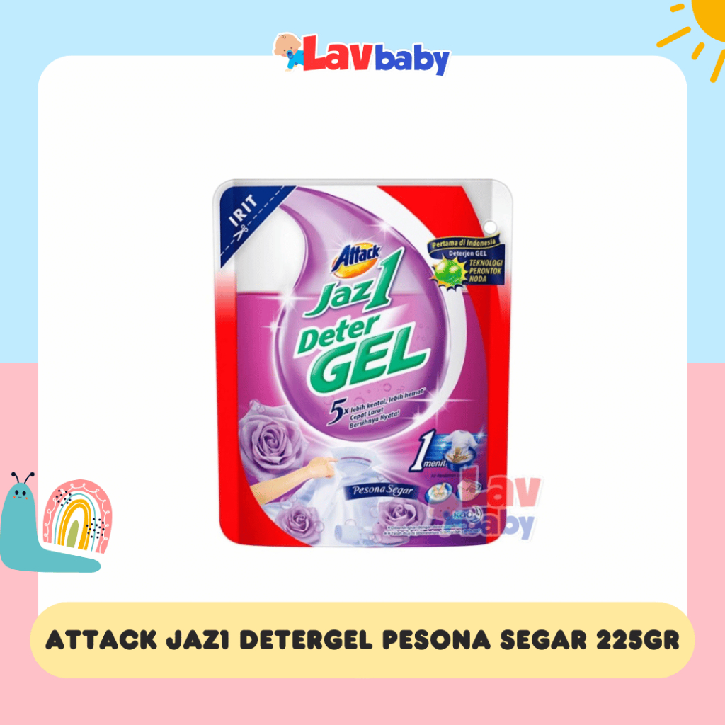 225g - ATTACK Jaz1 DeterGel Pesona Segar deterjen detergent gel 225gr LAV