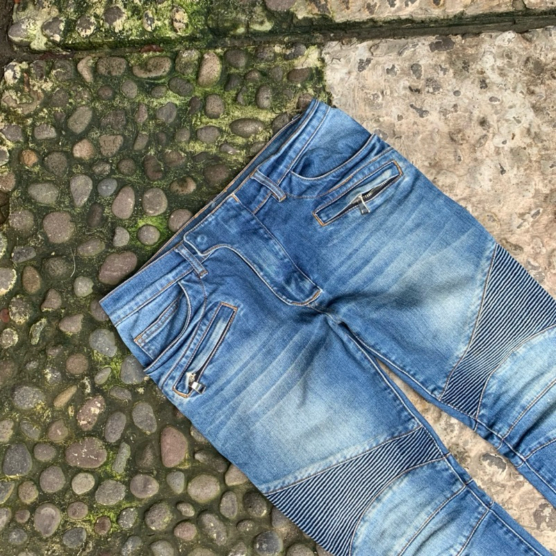 Bikers Jeans No Brand Not Balmain Blue Washed Second Original