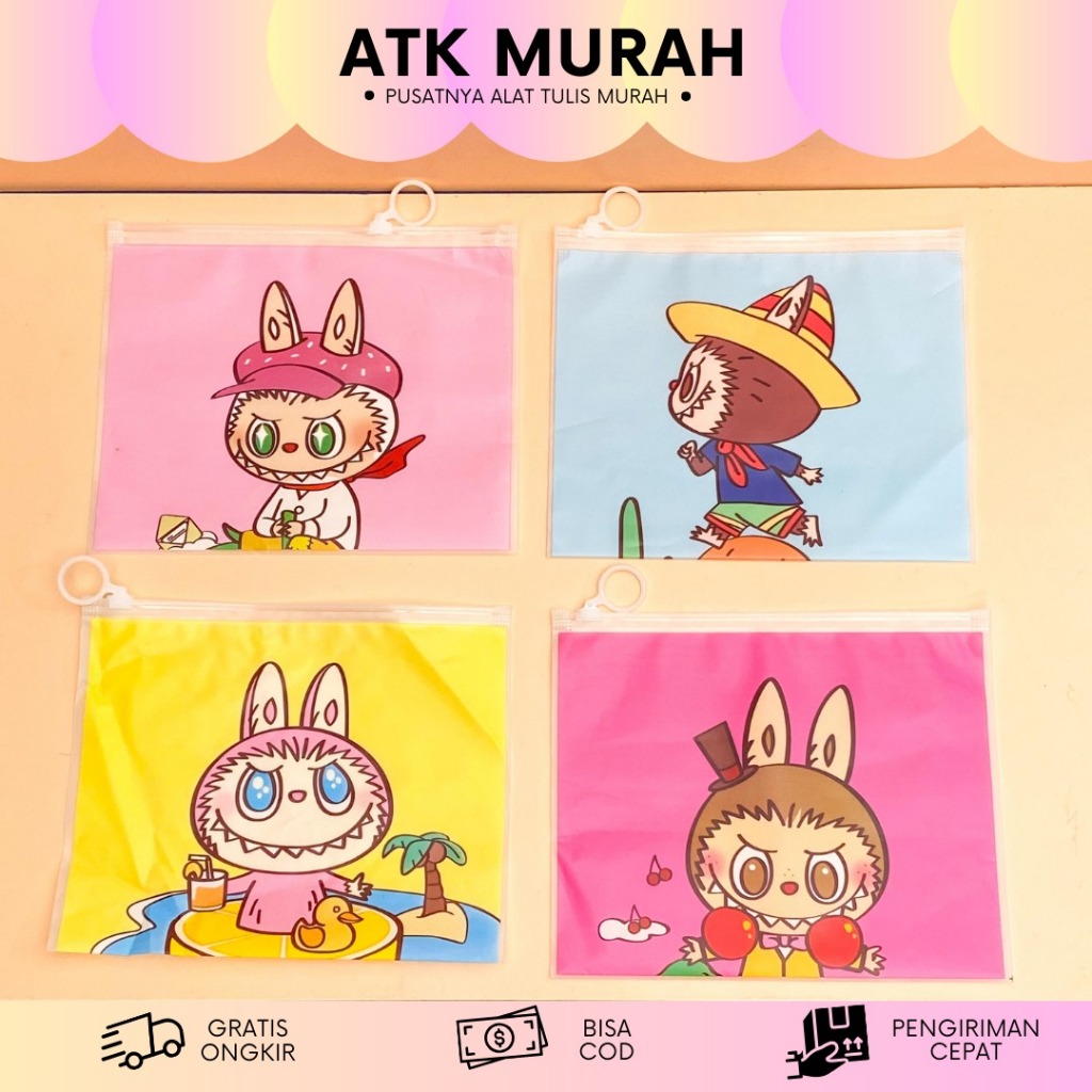 

POUCH ZIPPER BESAR LABUBU KP-1554 PENCIL CASE LUCU KADO UNIK SOUVENIR IMUT MURAH TERJANGKAU