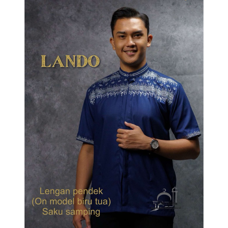 (NEW) Baju Koko/Taqwa bordir TAMER EXCLUSIVE Lengan Pendek Tipe LANDO