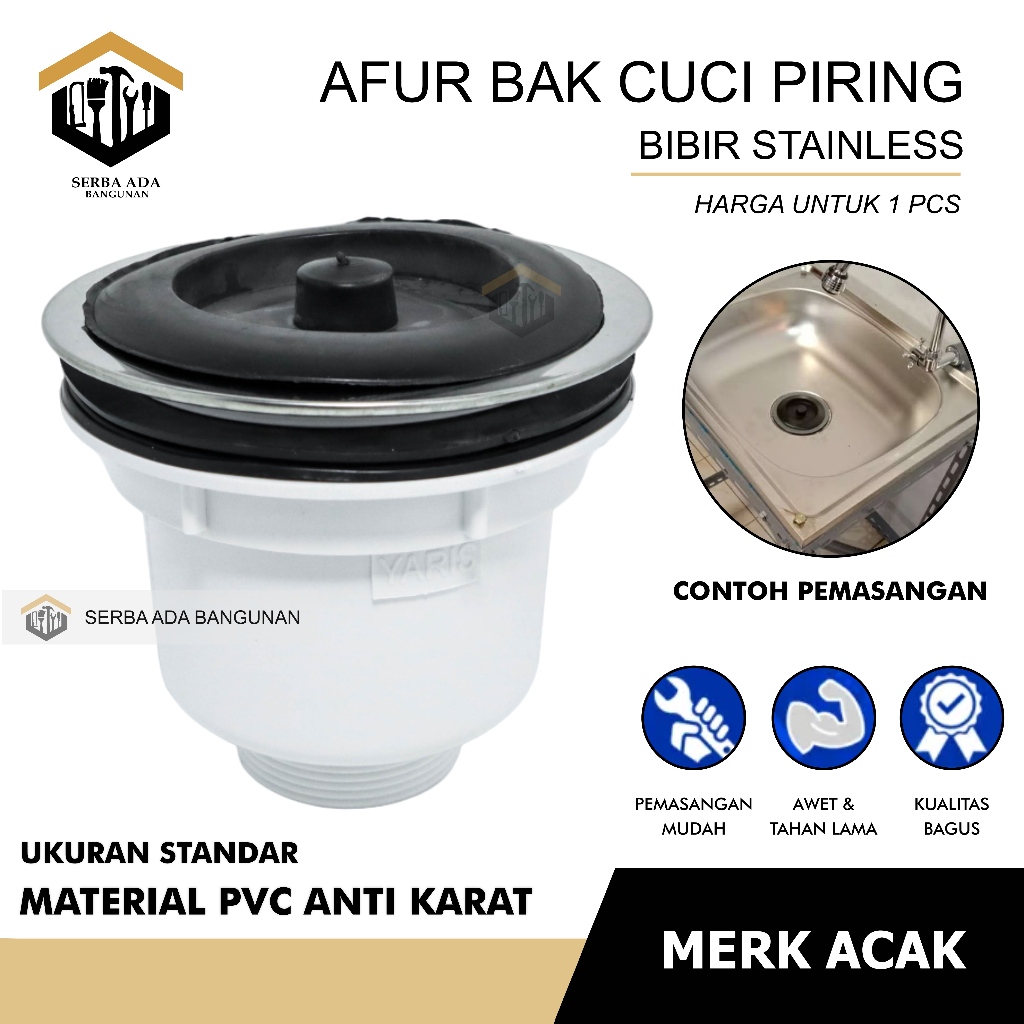 Saringan Wastafel PVC Tebal Anti Karat Saringan Afur Saringan Bekas Sisa Makanan / afur keranjang ba