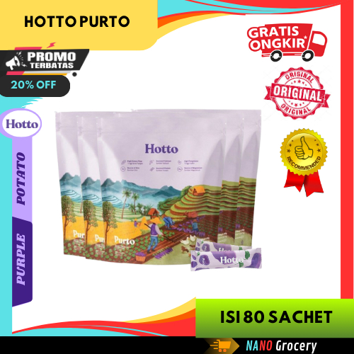

5 Pouch Hotto Purto Multigrain with Purple Potato | Pengganti Sarapan Kenyang