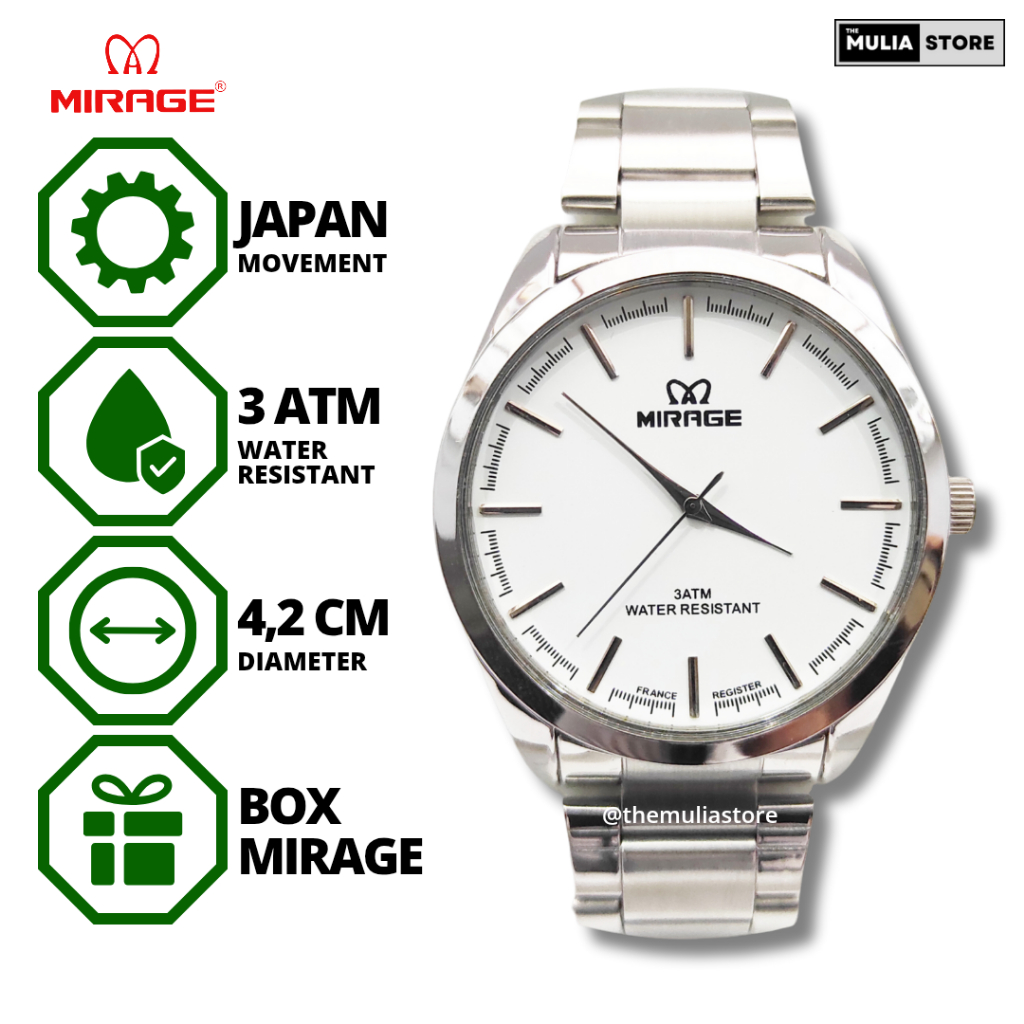 MIRAGE Jam Tangan Pria Mirage Original 8782 M Analog