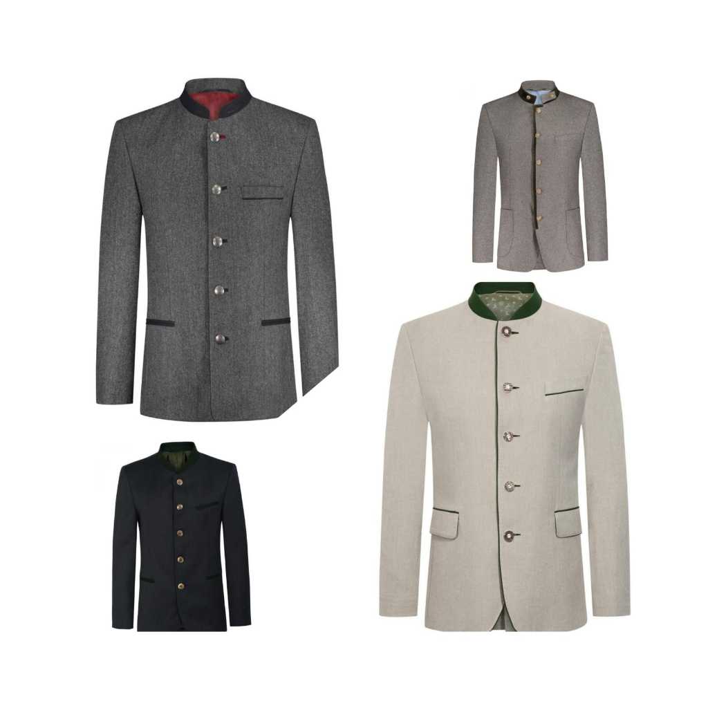 ADIBARRA- Jas Formal Pria Bahan Woll  Variasi Lis Putih / Jas Koko Woll Terbaru Simple