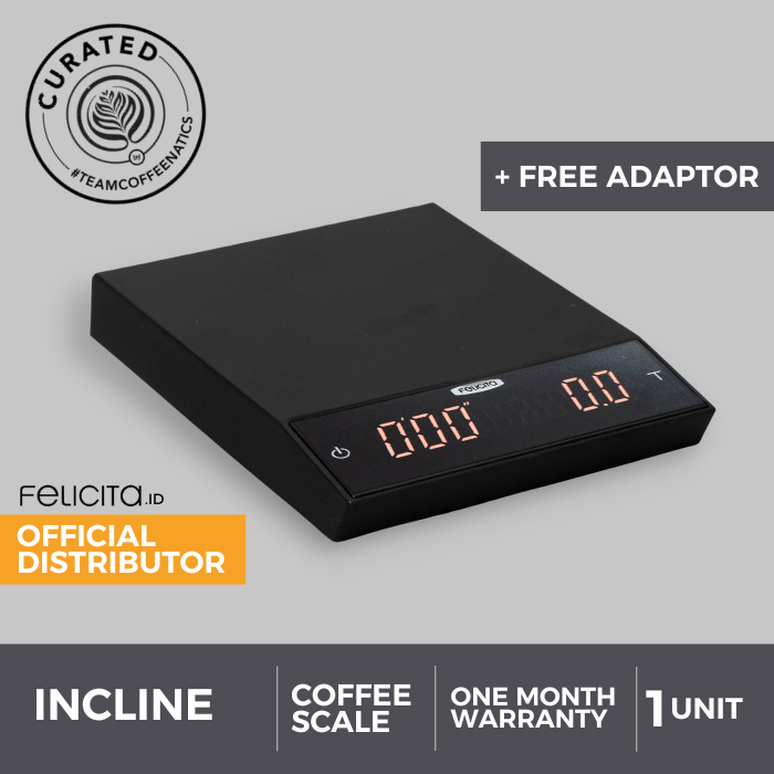 Felicita Incline Coffee Smart Drip Scale - Timbangan Kopi Digital Serbaguna | Coffeenatics