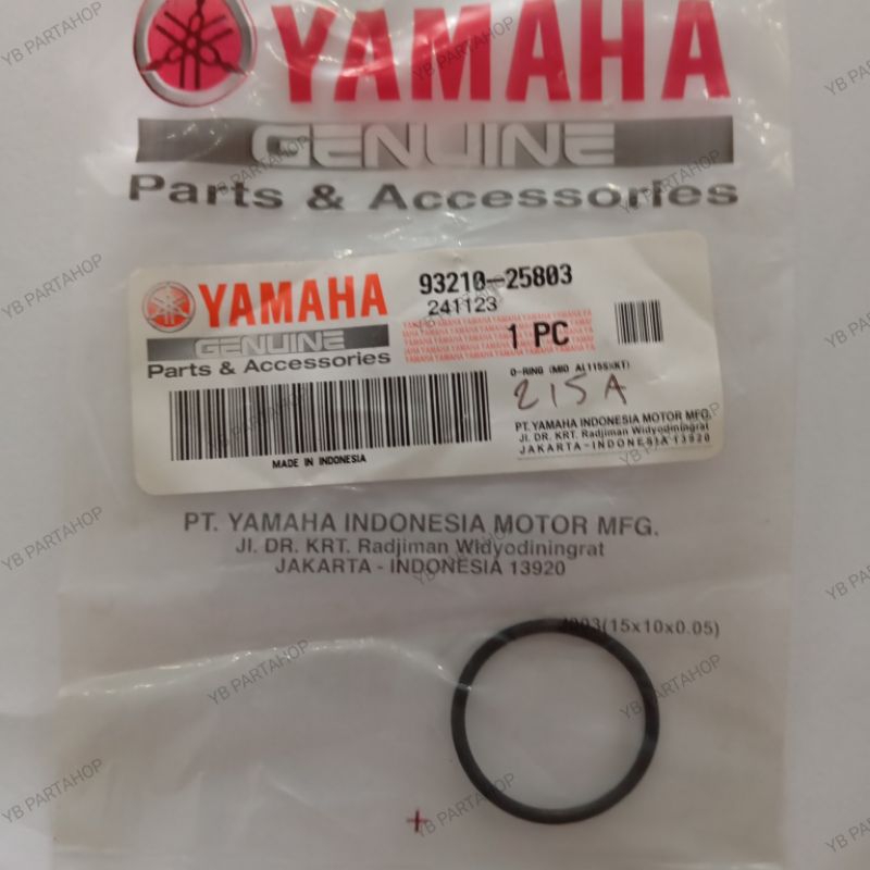 O-RING (MIO AL115S)(KT) [93210-258G2/93210-25552] / KARET ORING INTAKE INTEK MANIFOLD MANIPOL - NOUV