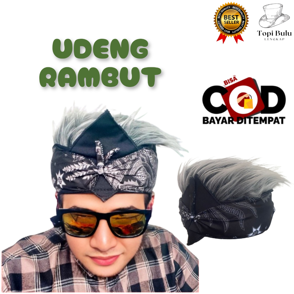 Udeng rambut | Totopong rambut | udeng sunda wig pria blankon | Peci Sunda | Udeng Bali ikat | udeng