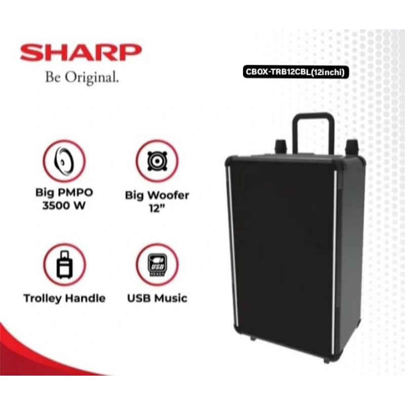 SPEAKER PORTABLE SHARP CBOX-TRB12CBL(12inch) & CBOX-TRB12MBO(12inch)BEST SELLER