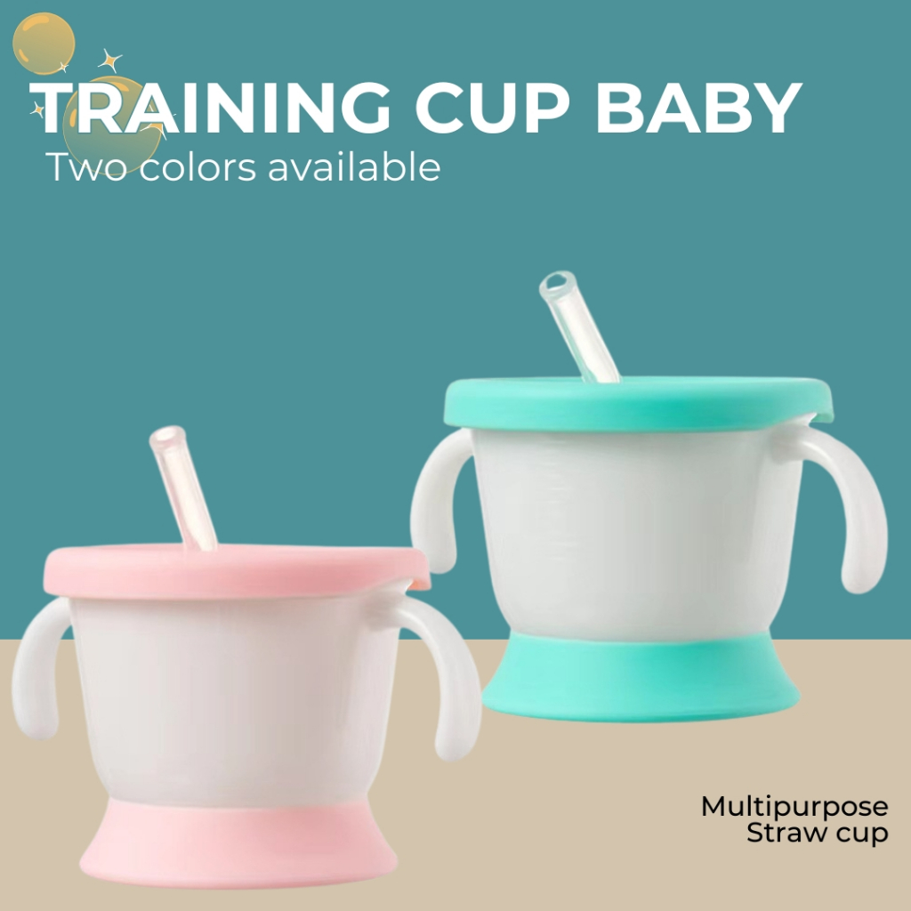 Training Cup Bayi Straw Mug Baby Gelas Sedotan Anti Tumpah Anti Pecah Cangkir Bayi Minum - BB041