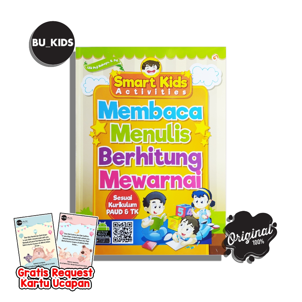Buku Belajar Anak Tk Paud Smart Kids Activites Membaca Menulis Berhitung