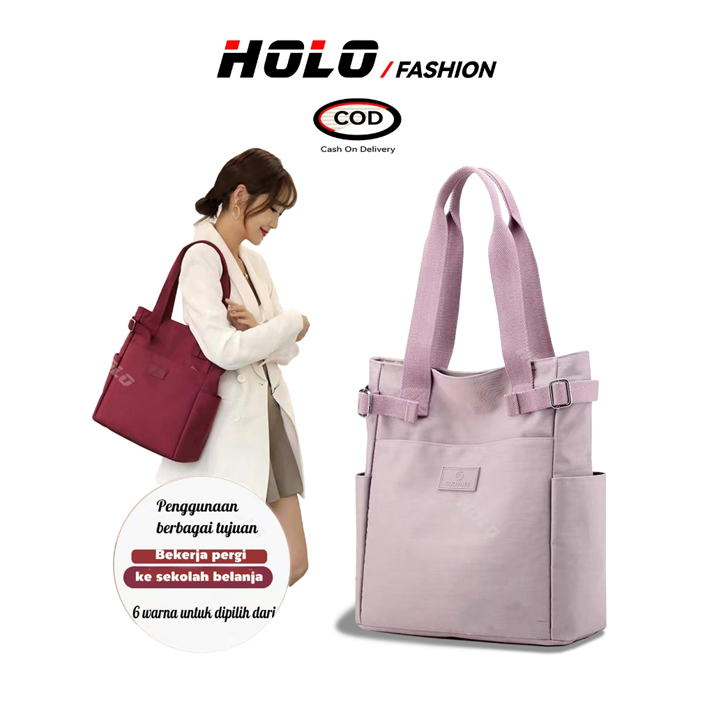 HOLO Tas Wanita Totebag Tas Bahu Korea Style Tas Selempang Elegan Terbaru 2025 Casual Slingbag